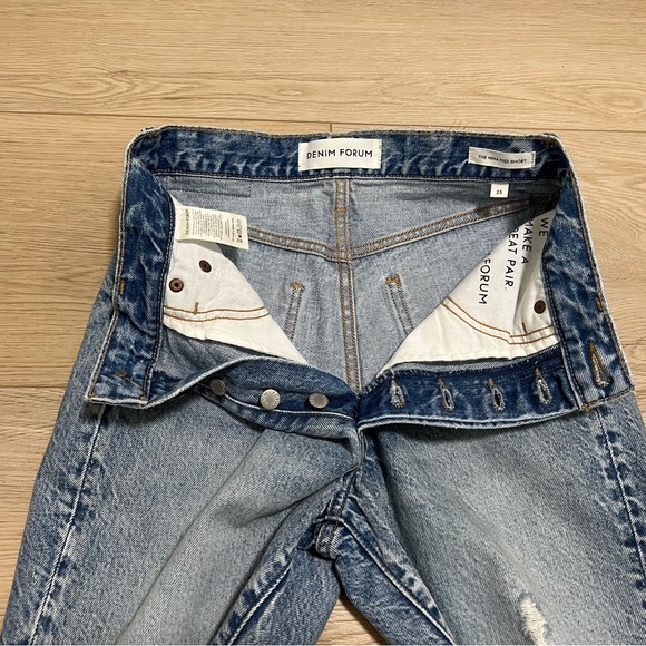 Denim Forum The Nina Mid Thigh Short Sz 25 - Picture 8 of 12